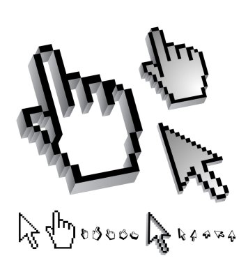 Mouse pointer set clipart