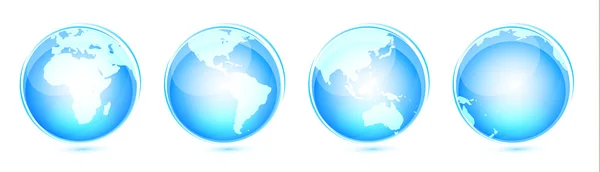 Globes de Terre Bleue — Image vectorielle