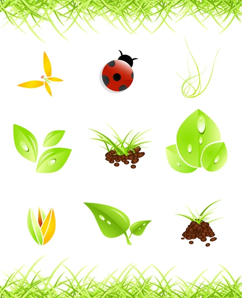 Nature icon set — Stock Vector