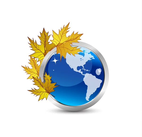 Autumn Earth concept — Stock Vector