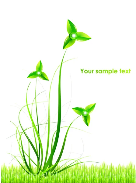 Naturen gräs koncept — Stock vektor