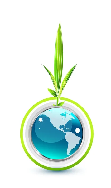 Зелена Планета Земля концепції — стоковий вектор