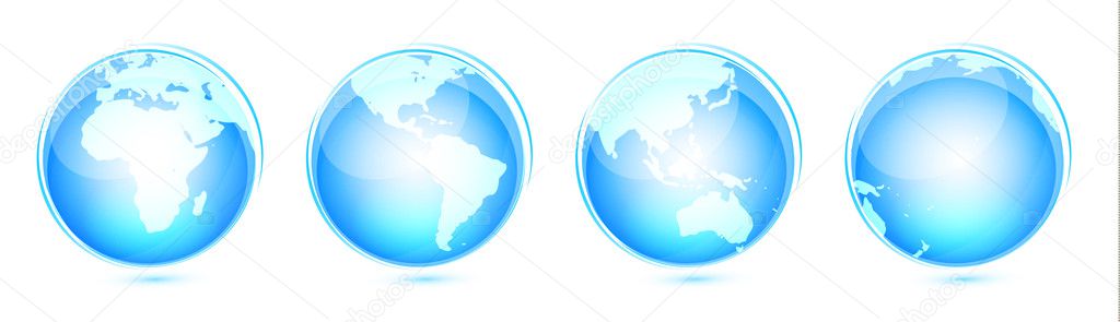 Blue Earth globes