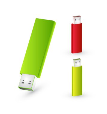 USB flash simgeler vektör