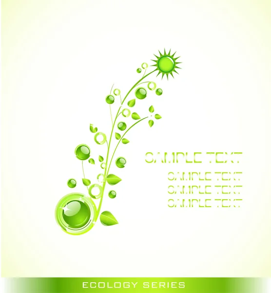 Zöld természet levél koncepció — Stock Vector