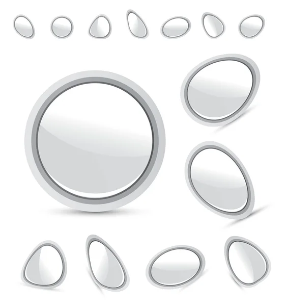 Icone piastre metalliche vettoriali — Vettoriale Stock