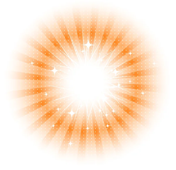 Vector isolated sun rays — Stock Vector