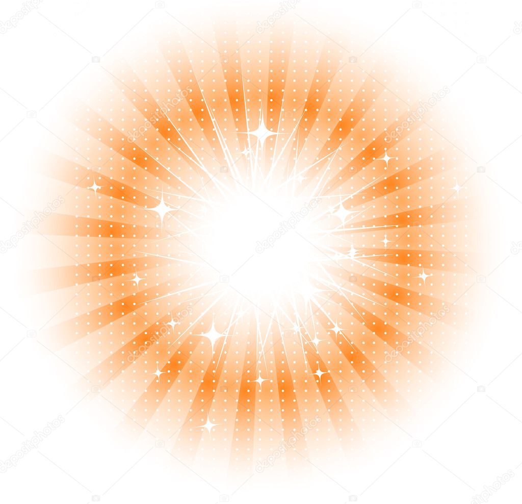 Vector isolated sun rays