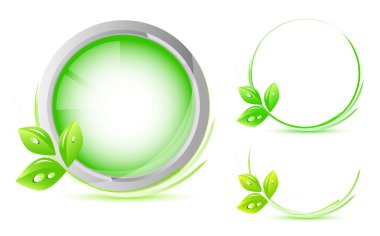 Global leaf green concept clipart