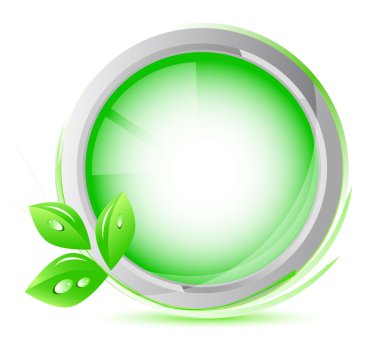 Global leaf green concept clipart