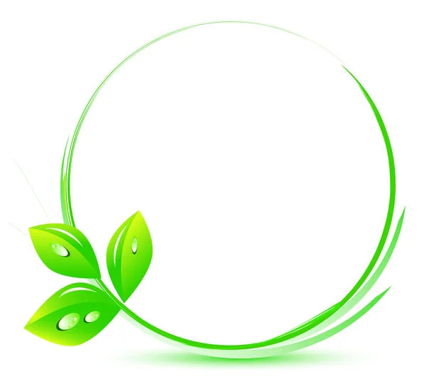 Global blad groene concept — Stockvector