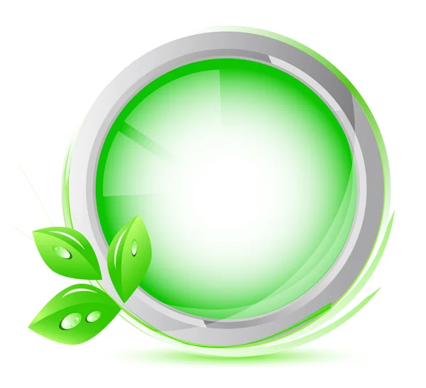 stock vector Global leaf green concept