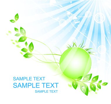 Global leaf green concept clipart