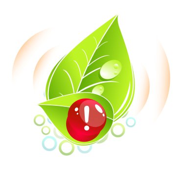 Global leaf green concept clipart