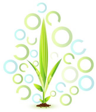 Green nature leaf concept clipart