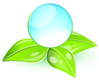 küresel yaprak yeşil kavramı