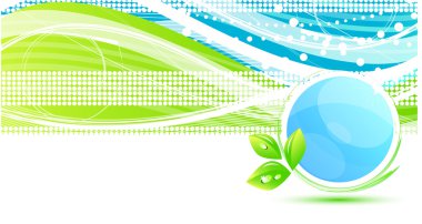 Green wave background clipart