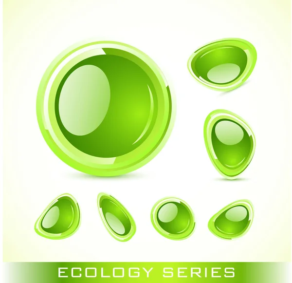 Eco glass shapes — Stock Vector