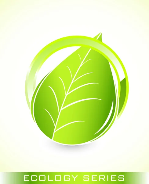 글로벌 잎 녹색 개념 — 스톡 벡터