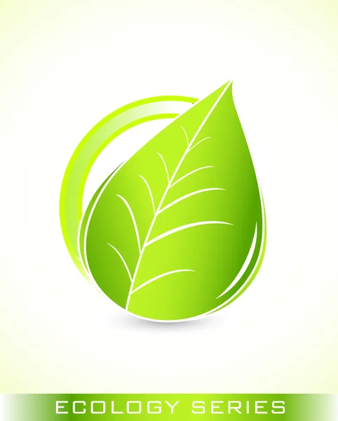 Yeşil doğa yaprak kavram — Stok Vektör