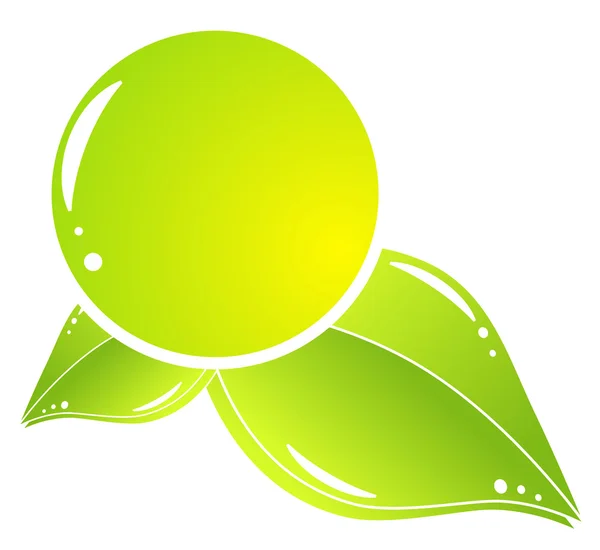 Concept global feuille verte — Image vectorielle