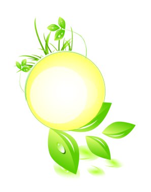 Global leaf green concept clipart