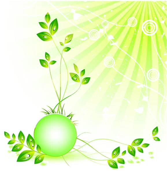 全球叶绿色概念 — 图库矢量图片