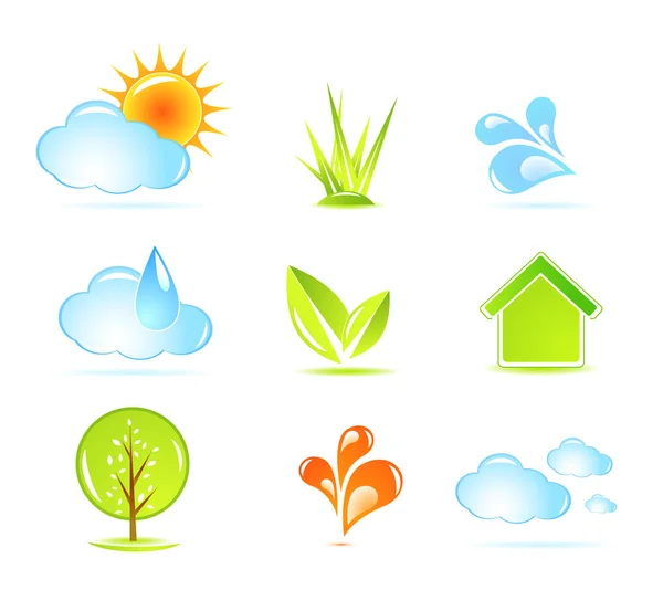 Nature icons — Stock Vector