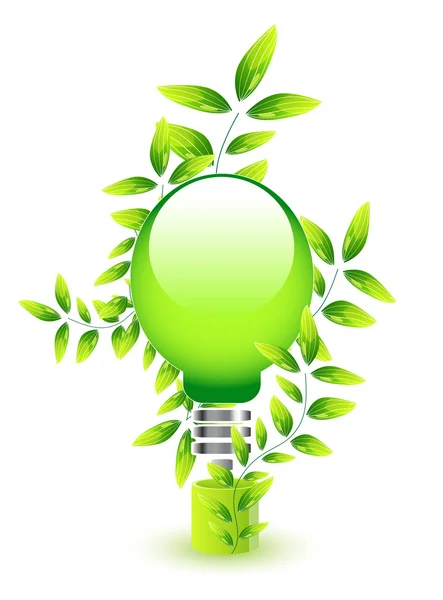 Nature light bulb icon — Stock Vector