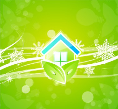 Eco nature home christmas background clipart