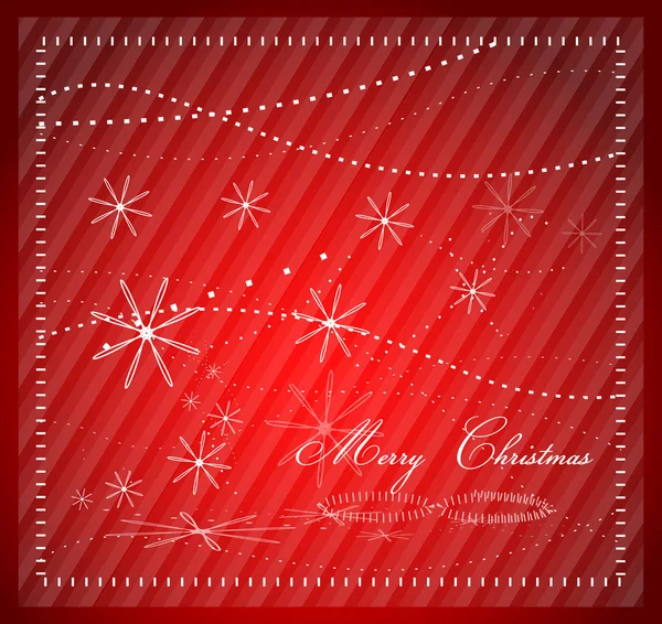 赤いクリスマス背景 — ストックベクタ
