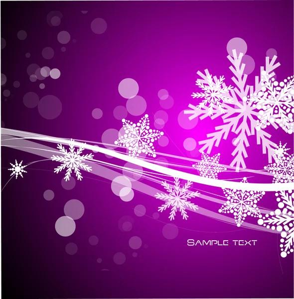 クリスマスのベクトルの紫色の背景 — ストックベクタ