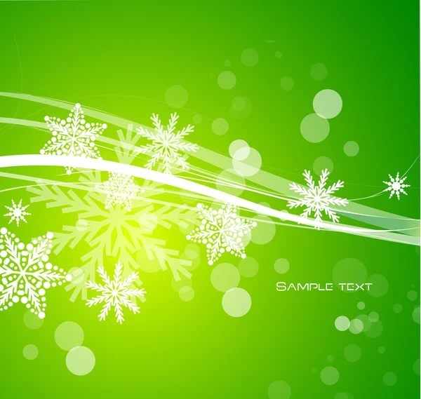 緑のクリスマスの背景 — ストックベクタ