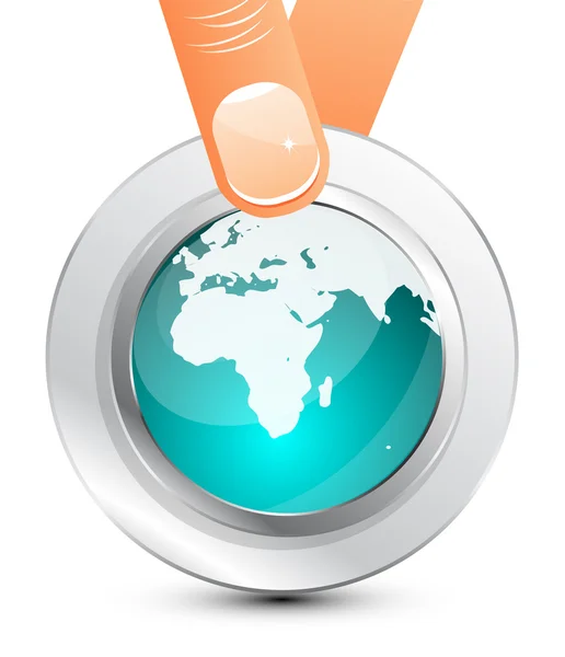 Glass globe icon — Stock Vector