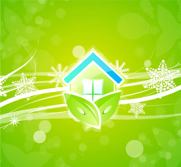 Eco naturaleza hogar Navidad fondo — Archivo Imágenes Vectoriales