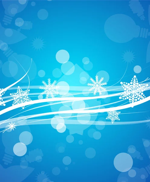 Vektor blaue Weihnachtslinien — Stockvektor