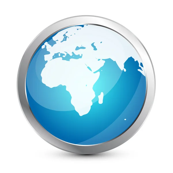 Icône globe en verre — Image vectorielle