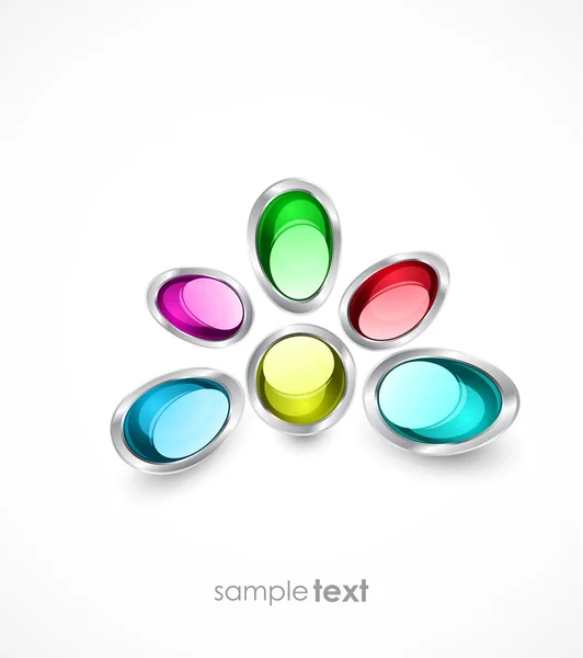 Abstract colorful glass shapes — Stock Vector