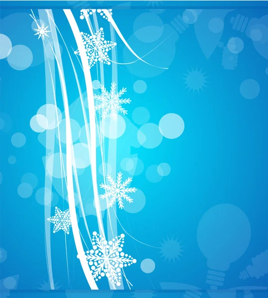 Синие рождественские волнистые линии фона — стоковый вектор