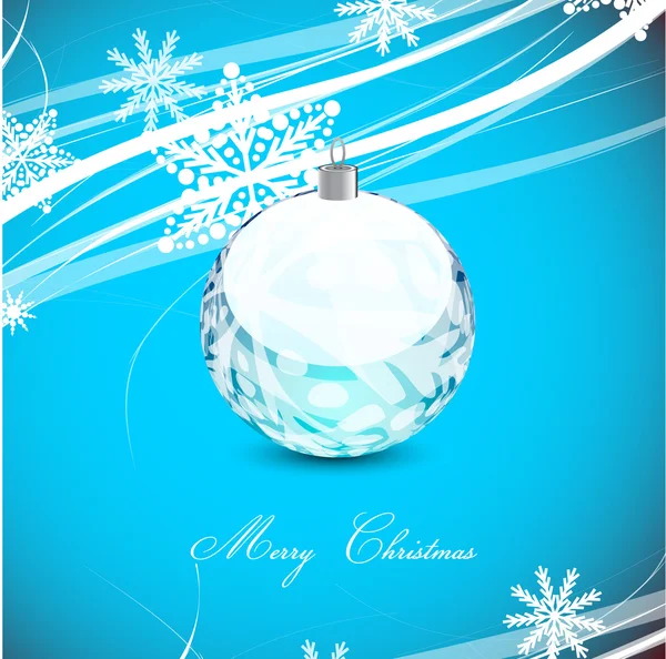 Blaue Weihnachten wellenförmige Linien Hintergrund — Stockvektor