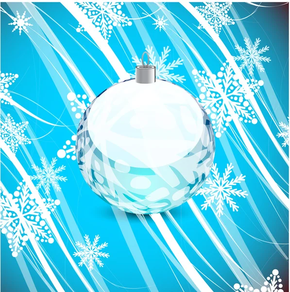 Blue Christmas wavy lines background — Stock Vector