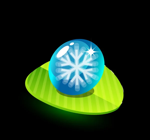 Nature green snowflake concept — Stock Vector