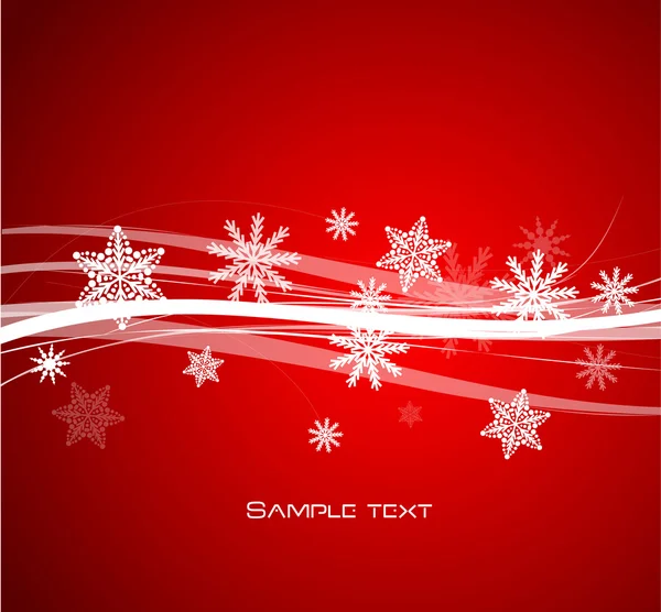赤いクリスマス線背景 — ストックベクタ