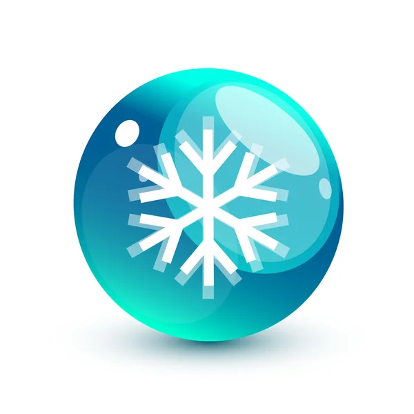 Naturaleza verde copo de nieve concepto — Vector de stock