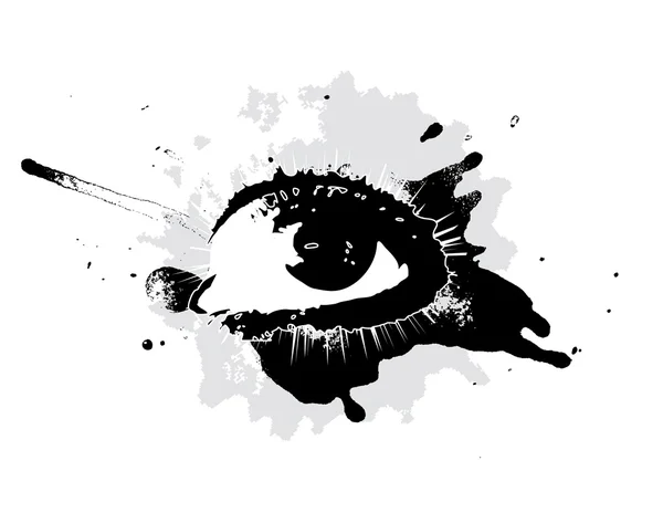 Concepto de ojo grunge — Vector de stock