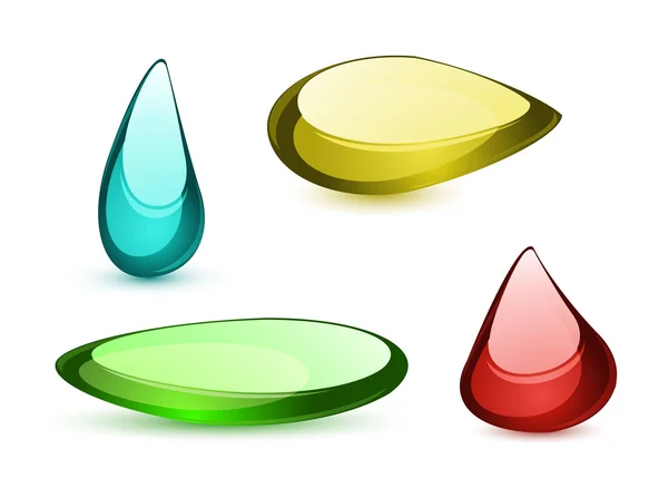 Colorful glass shapes — Stock Vector