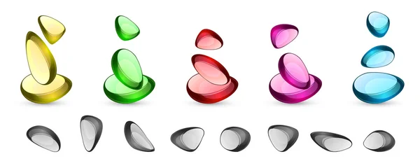 Coloridas formas de vidrio — Archivo Imágenes Vectoriales