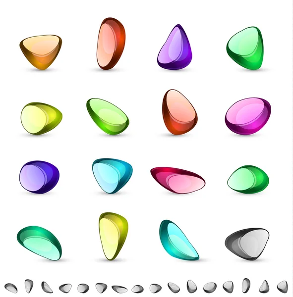 Colorful glass shapes — Stock Vector