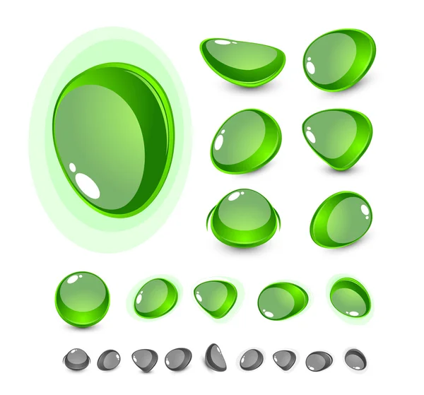 Coloridas formas de vidrio — Vector de stock
