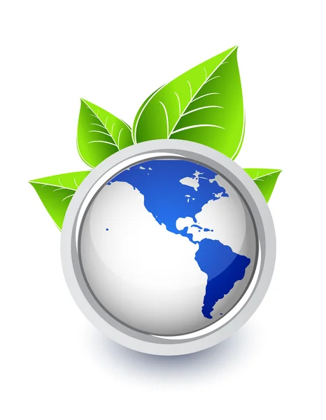 Eco globo — Vettoriale Stock